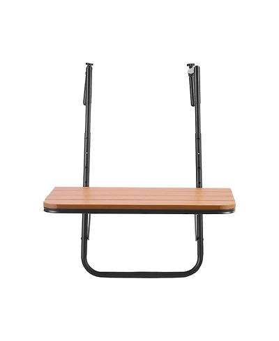 Gouun Adjustable Folding Balcony Hanging Table for Railings Patio Bar Table