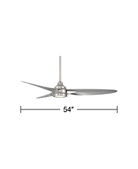 Casa Vieja 54" Mystere Brushed Nickel Indoor/Outdoor Led Ceiling Fan