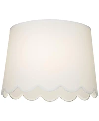 Springcrest Set of 2 Scallop Empire Lamp Shades Medium Spider Replacement Harp and Finial Fitting