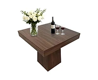 gaomon 4-Person Farmhouse Square Dining Table with Pedestal Base