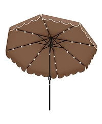 Slickblue Outdoor Solar Umbrella with 24 Led Lights Vented Top