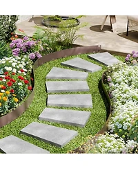 Sugift Steel Landscape Edging, 5 Pack, 39 x 4 inches, Rust-Resistant, for Lawn and Garden Use