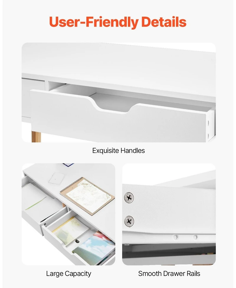 Gouun Kids Desk with 2 Drawers for Bedroom