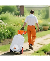 Sugift Battery-Powered Sprayer, 10 Gallons, Electric Weed Sprayer with Wheels