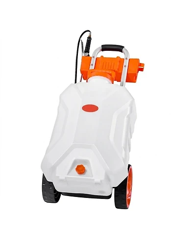 Sugift Battery-Powered Sprayer, 10 Gallons, Electric Weed Sprayer with Wheels