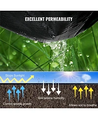 Sugift Weed Control Fabric 6ft x 300ft, Heavy Duty Geo Textile Fabric for Yard