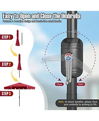 Sugift 10 ft Patio Market Umbrella with Crank and Tilt Adjustment