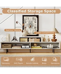 Gouun 63 in Open Cubby Tv Stand with 5-Leg Stability for TVs up to 70