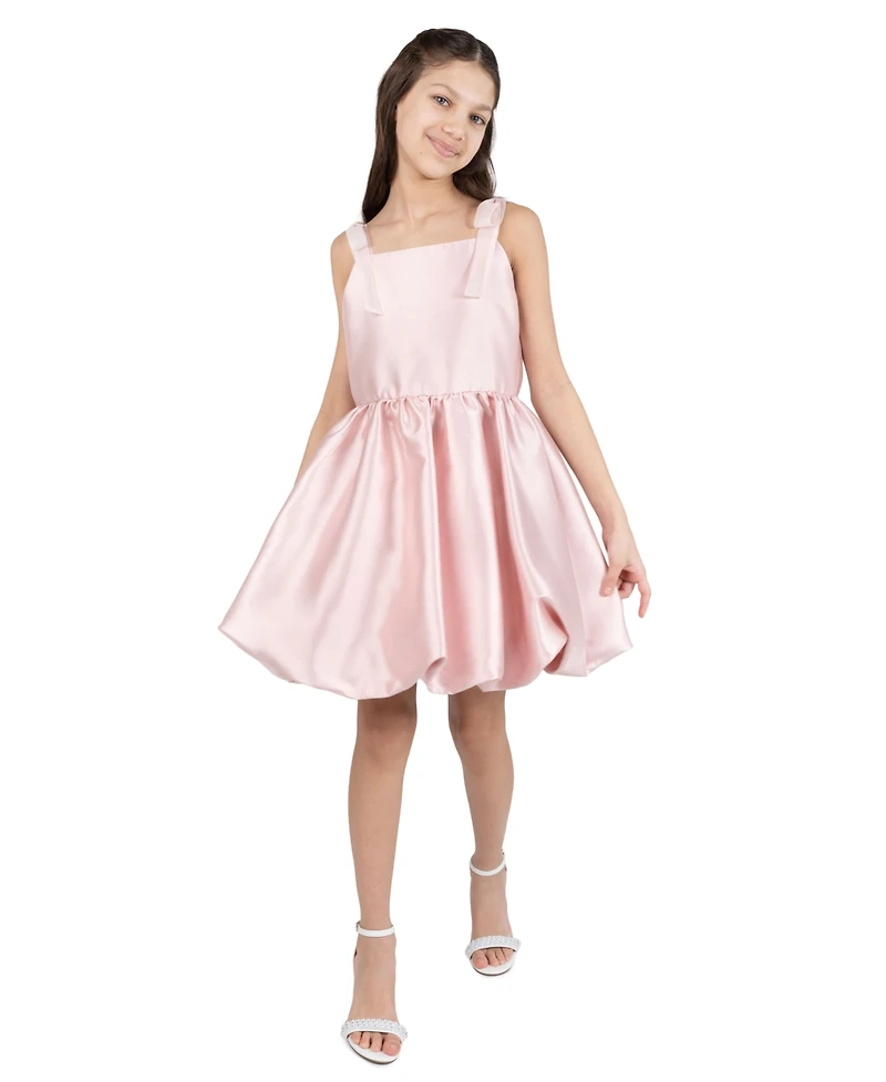Rare Editions Girls' 7-16 Square-Neck Sleeveless Dress