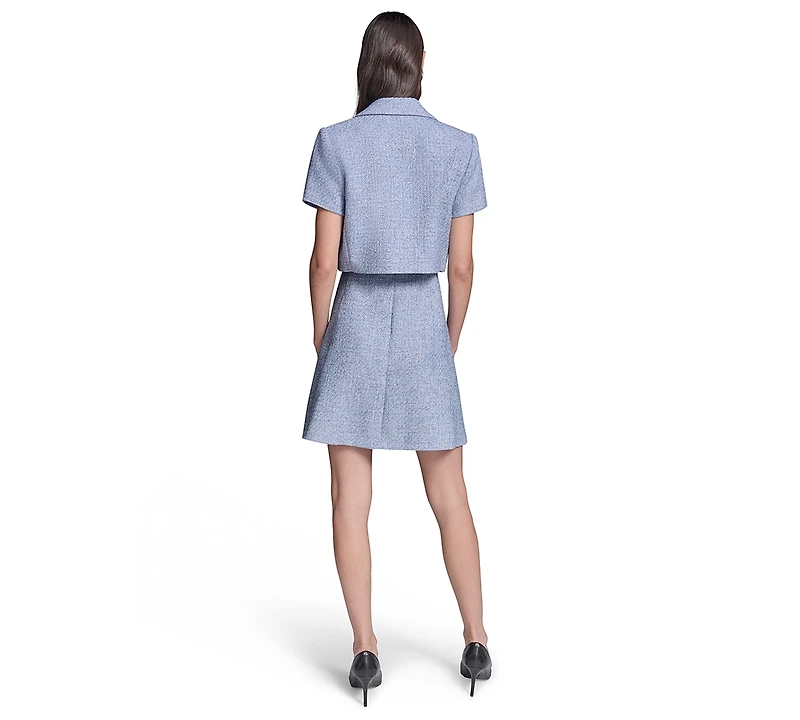 Karl Lagerfeld Paris Women's Cropped Tweed Jacket