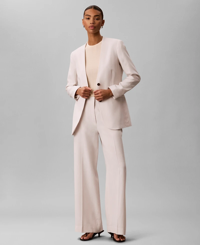 Calvin Klein Women's Classic Fit V-Neck Blazer