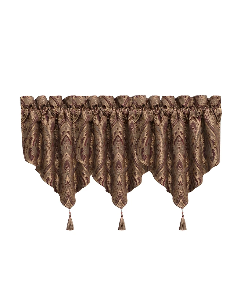 Five Queens Court Odette Window Ascot Valance, 40" x 21"