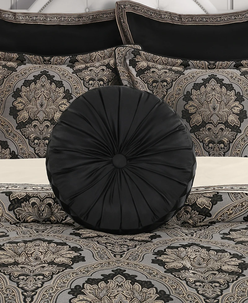 Five Queens Court Harriman Tufted Round Decorative Pillow, 15" x 15"