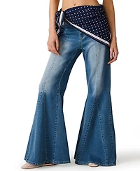 Steve Madden Women's Stacia Wide Leg Jeans