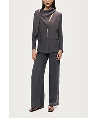 Nocturne Women's Asymmetrical Draped Tailored Jacket