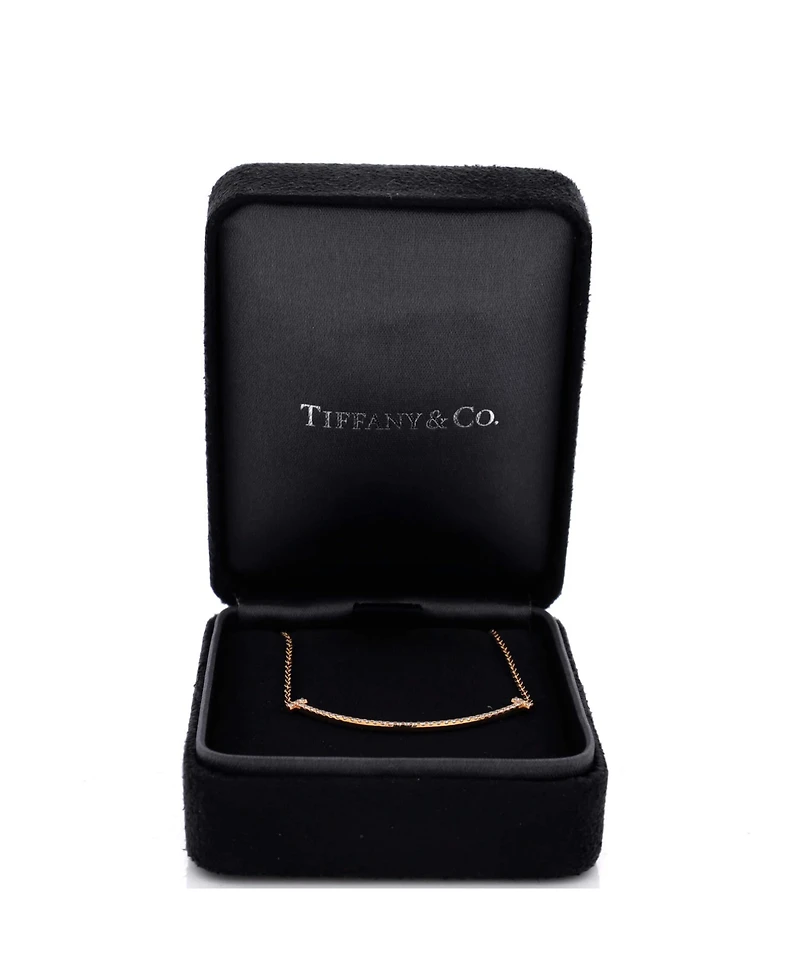 Pre-Owned Tiffany and Co T Smile Pendant Necklace