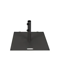 Gouun 24 in Square Weighted Patio Umbrella Base, 50 lbs Steel with Wheels