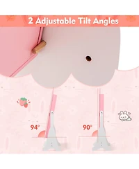 Sugift Kids Jewelry Armoire Cabinet with 2 Tilt Angles and Large Capacity