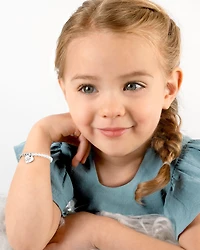 Tiny Blessings Sterling Signature Crystal with Cross Bracelet - Silver
