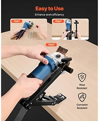 Sugift Lawn Mower Blade Sharpener, Adjustable 15degree(s)-45degree(s), with 4 Adapter Pins