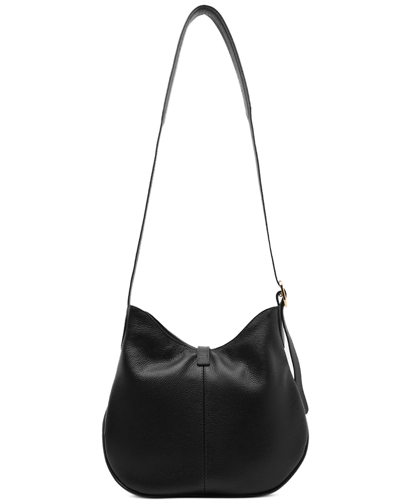 Arezzo Sabrina Small Leather Snap Button Crossbody Handbag