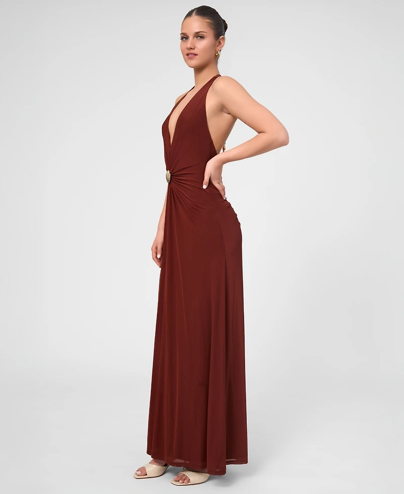 Rachel Roy Women's Sabella Sleeveless Mesh Maxi Dress
