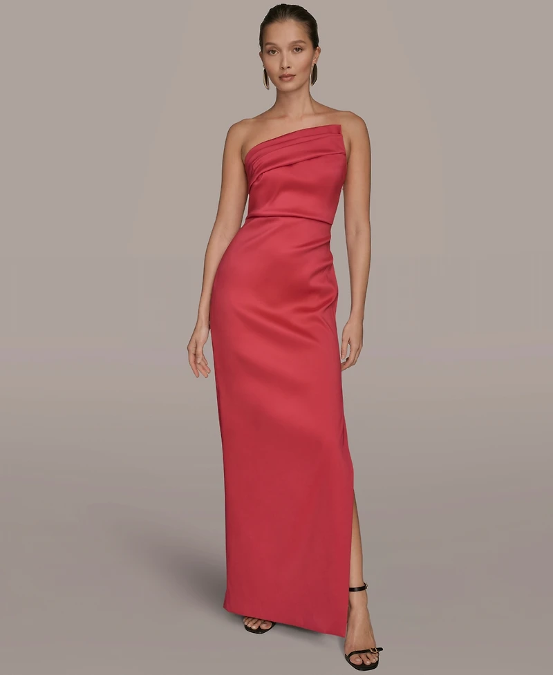 Donna Karan New York Women's Ruched Strapless Gown