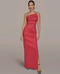 Donna Karan New York Women's Ruched Strapless Gown