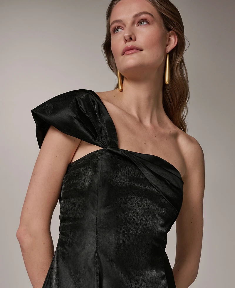 Donna Karan New York Women's Asymmetric-Neck One-Shoulder Gown