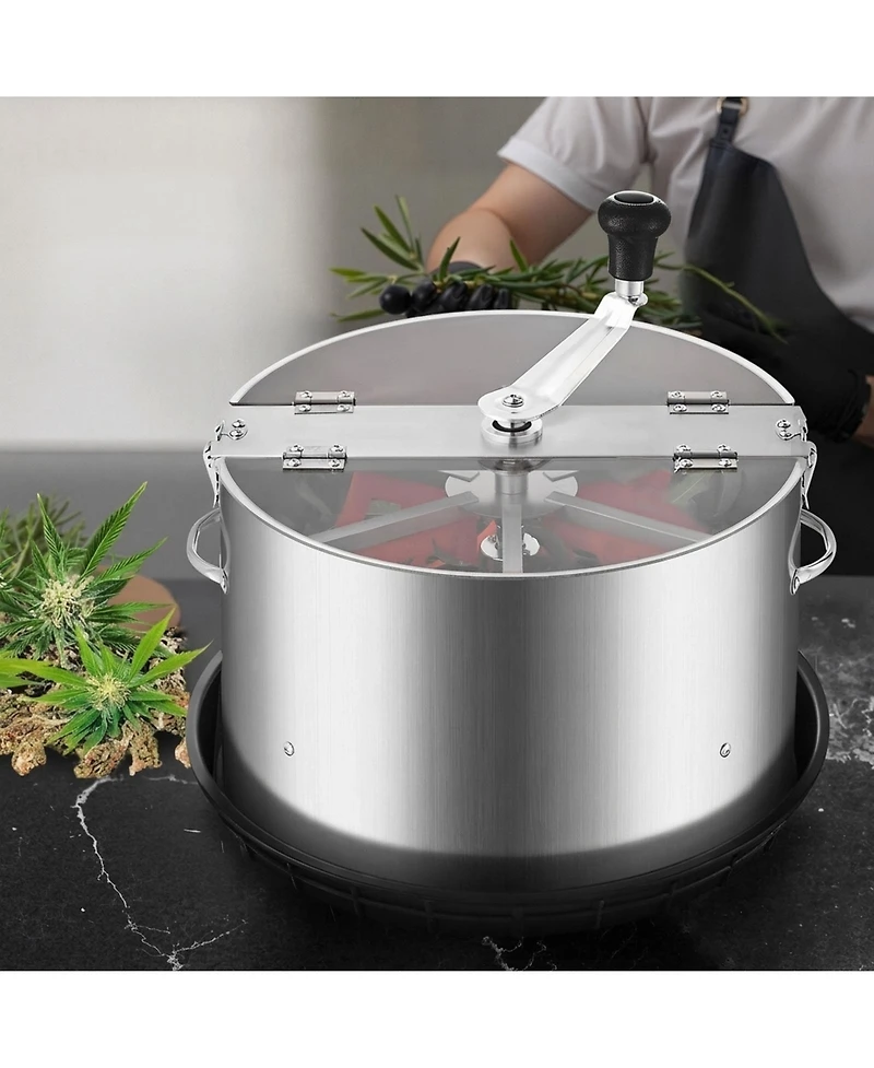 Sugift Manual Bud Leaf Trimmer, 16 in Reaper Bowl with Stainless Steel Blades for Plants