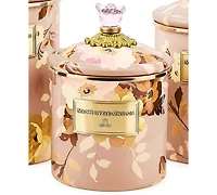 MacKenzie-Childs Wild Rose Mauve 38 oz. Small Canister
