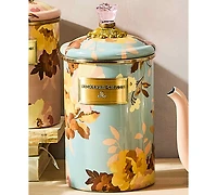 MacKenzie-Childs Wild Rose Slate 64 oz. Large Canister