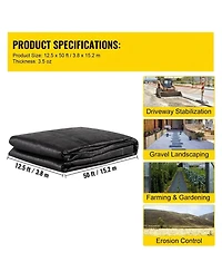 Sugift Geotextile Fabric, 12.5 x 50 ft, Heavy Duty Driveway Drain Cloth