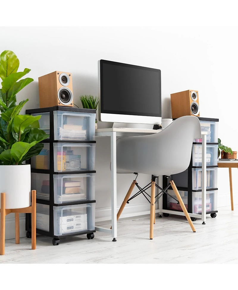 Iris 4-Drawer Narrow Cart