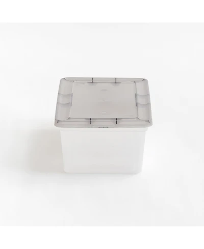 Iris Usa 6 Quart Snap Top Plastic Storage Box, 10 Pack