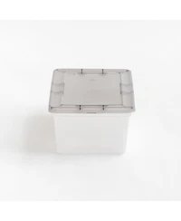 Iris Usa 6 Quart Snap Top Plastic Storage Box, 10 Pack