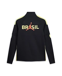 Jordan Men's Black Brazil National Team 2026 Strike Dri-fit Long Sleeve Quarter-Zip Drill Sweatshirt
