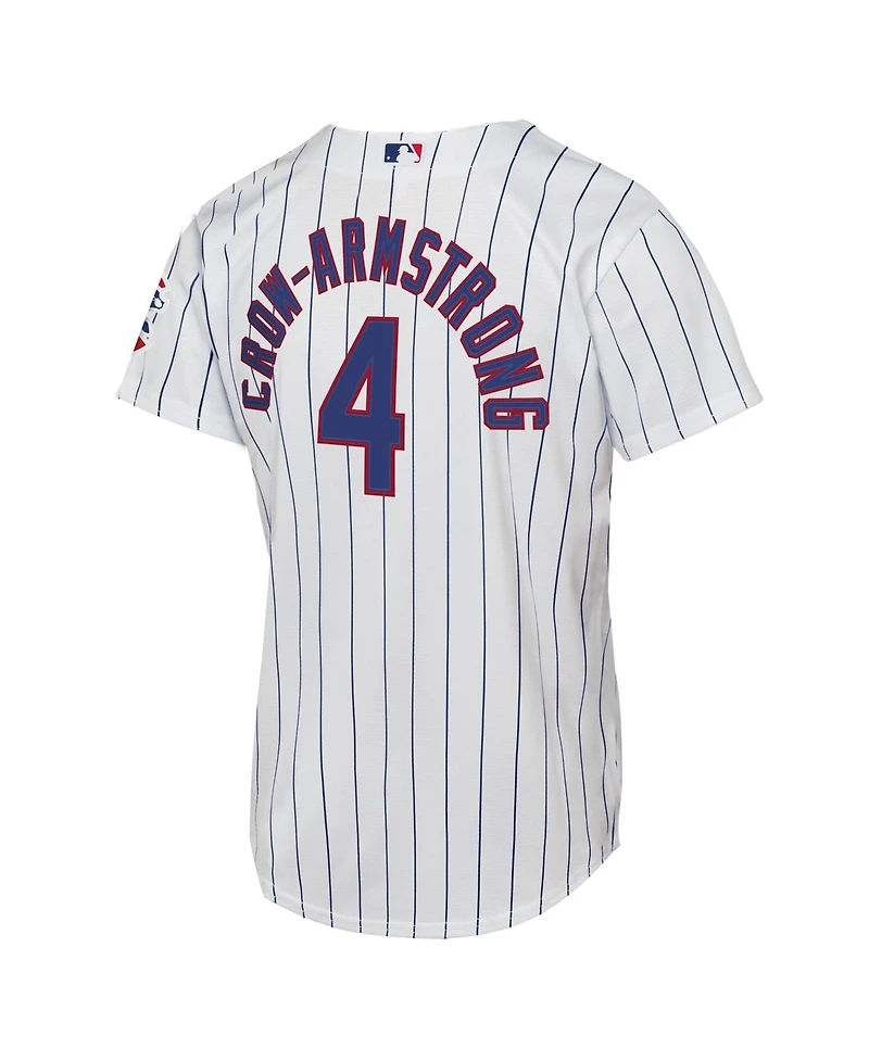 Nike Big Boys and Girls Pete Crow-Armstrong White Chicago Cubs Home Stadium Jersey