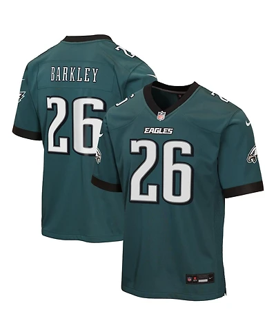 Nike Big Boys and Girls Saquon Barkley Midnight Green Philadelphia Eagles Team Game Jersey