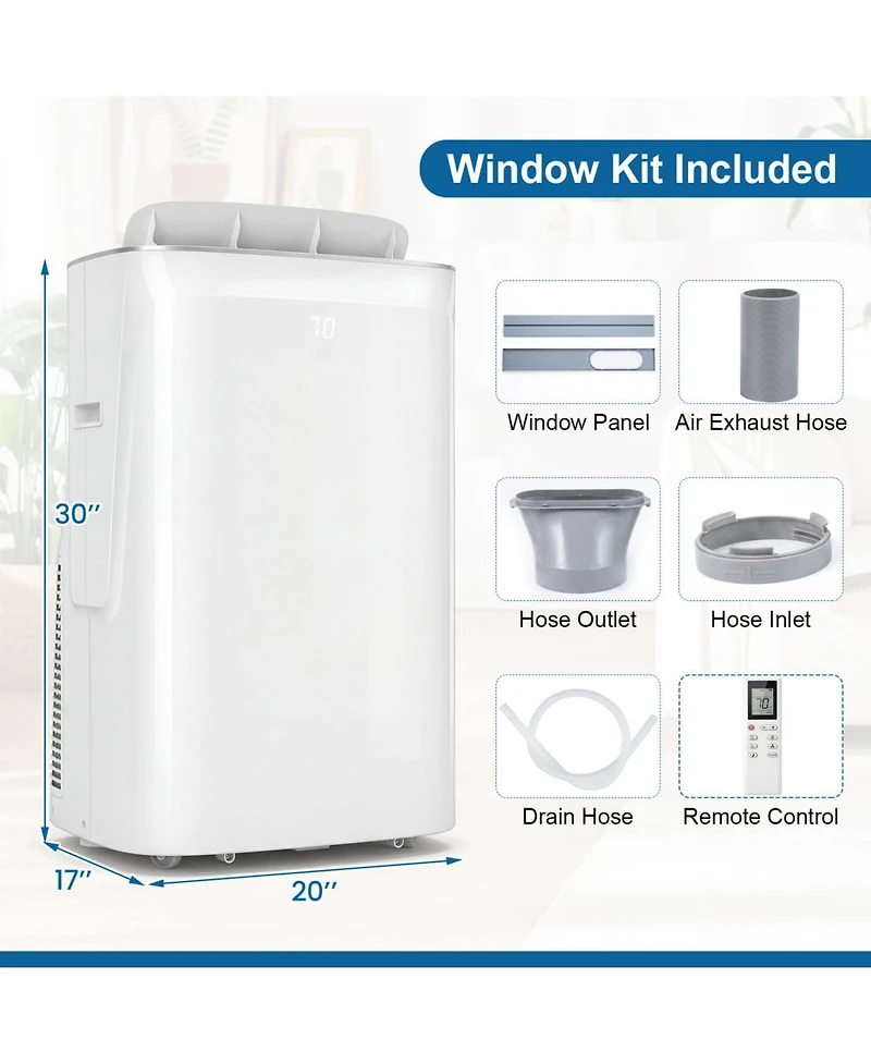 Mecale 15000 Btu Inverter Portable Air Conditioner WiFi Cooling and Heating