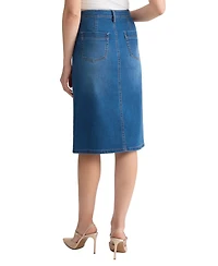 Jones New York Women's Lexington Midi Denim Skirt