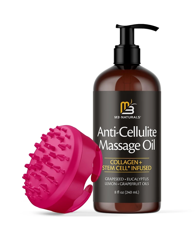 M3 Anti Cellulite Oil + Silicone Body Brush