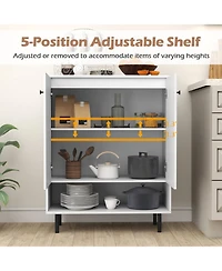 Gouun 2-Door Sideboard Buffet Cabinet with Adjustable Shelf