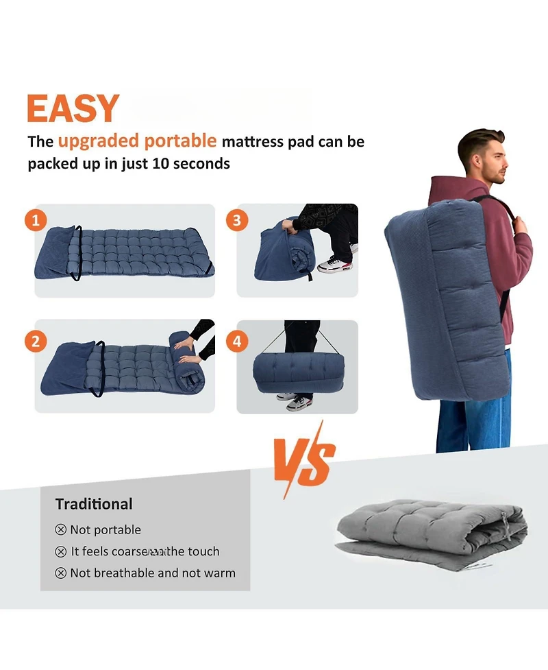 Gnuadz Camping Folding Bed Cushion Portable Sleep Outdoor Recreation Gear