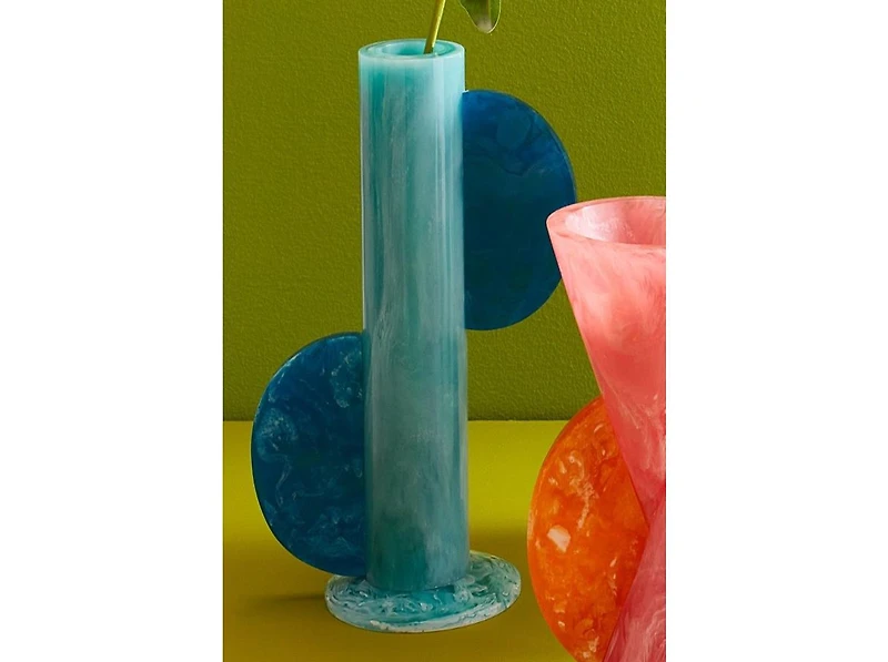 Jonathan Adler Como Acrylic 12" Cylinder Vase