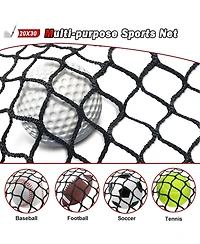 Aoligeijs Sports Netting - Heavy Duty Ball Net for Golf, Baseball, Hockey, Soccer