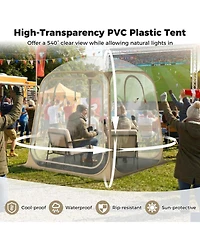 Gouun 7 x 7 Ft Clear Pop-Up Sports Tent Waterproof Bubble Pod with Sealed Floor