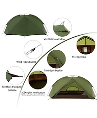 Naturehike 1-Person Ultralight backpacking Tent Weighs only 3.08 lb 20D Customized Waterproof perfect for and cycling tours
