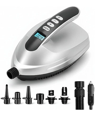 Portable 16 Psi Electric Paddle Board Pump - Fast Inflator with Auto-Off, Lcd Display & 12V Car Connector for Sup, Boats & Inflatables