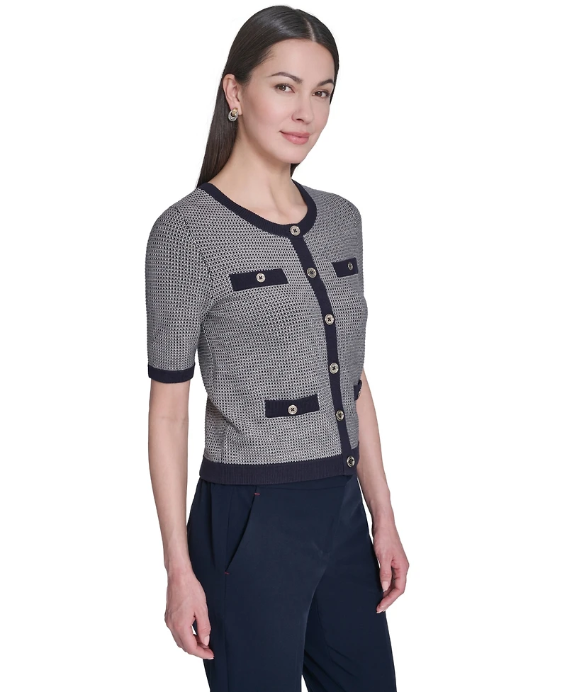 Tommy Hilfiger Women's Short-Sleeve Crewneck Sweater